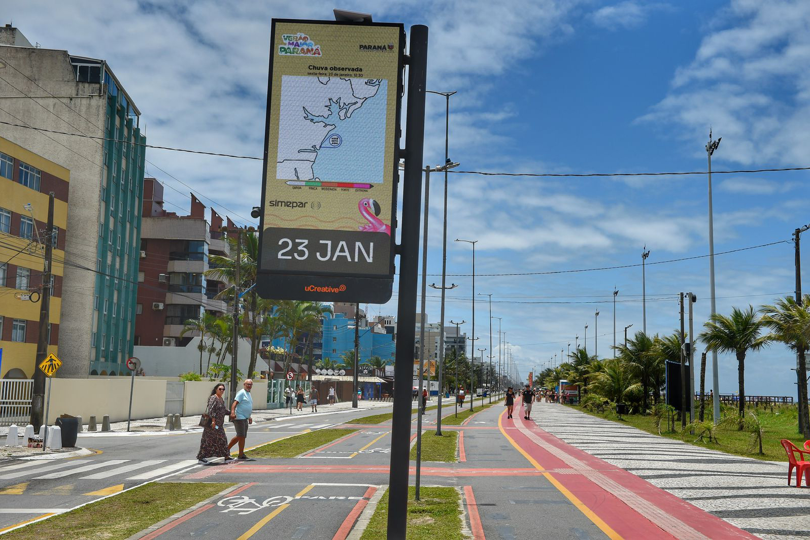Simepar instala painéis de alerta em tempo real, no Litoral